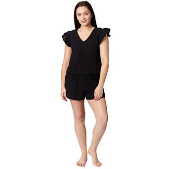 Women's Aqua Del Mar Ruffled Coverup Top & Coverup Bottoms Set