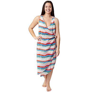 Women's Aqua Del Mar Tie-Front Wrap Coverup Dress