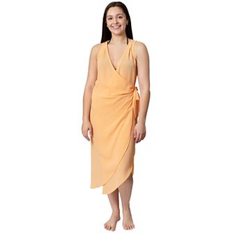Women's Aqua Del Mar Tie-Front Wrap Coverup Dress