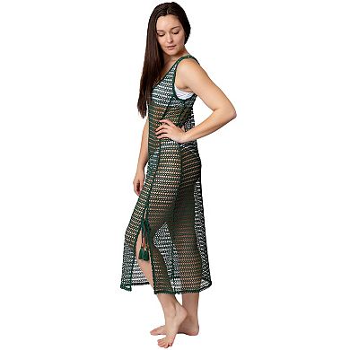 Women's Aqua Del Mar High Slit Coverup Midi Tank Top Dress
