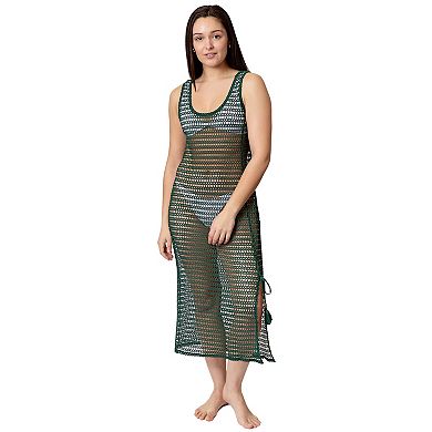 Women's Aqua Del Mar High Slit Coverup Midi Tank Top Dress