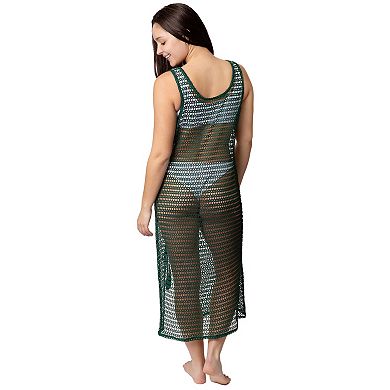 Women's Aqua Del Mar High Slit Coverup Midi Tank Top Dress