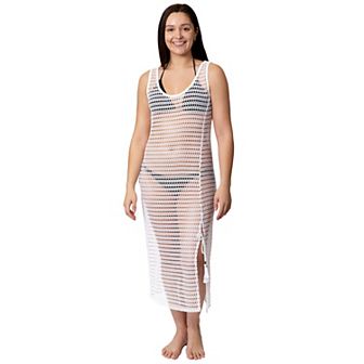 Women's Aqua Del Mar High Slit Coverup Midi Tank Top Dress