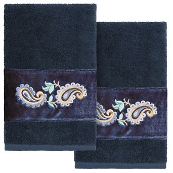 Linum Home Textiles Turkish Cotton Mackenzie 2 pc Embellished Hand Towel Set