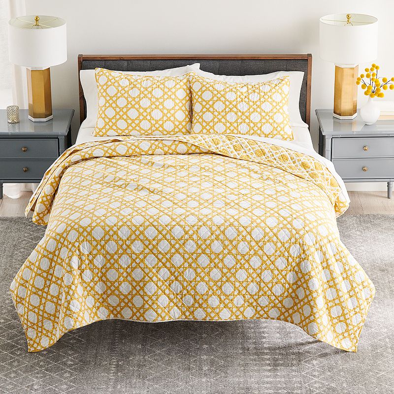 Sonoma Goods For Life Southern Traditions Geometric Trellis Quilt Set, Yell