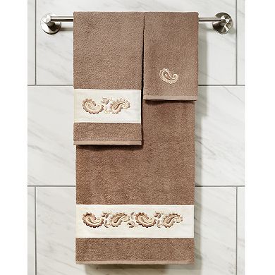 Linum Home Textiles Turkish Cotton Mackenzie 2-piece Embellished Washcloth Set