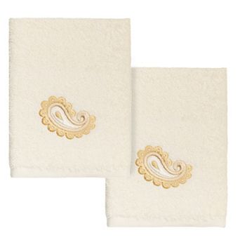 Linum Home Textiles Turkish Cotton Mackenzie 2 pc Embellished Washcloth Set