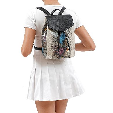 Mellow World Karai Snake Skin Embossed Backpack