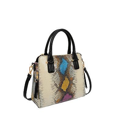 Mellow World Serpico Snake Skin Embossed Satchel Bag