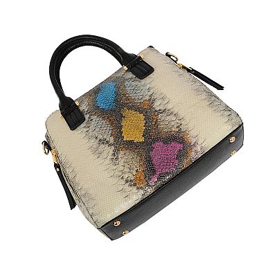 Mellow World Serpico Snake Skin Embossed Satchel Bag