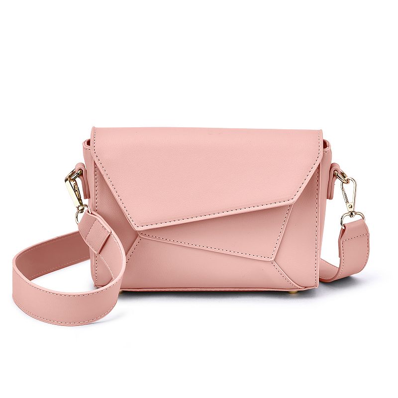 Mellow World Sylvie Geometric Flap Crossbody Bag, Mistyrose