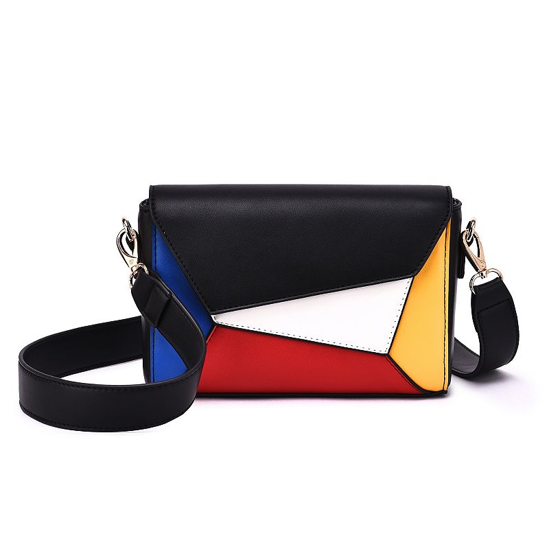 Mellow World Sylvie Geometric Flap Crossbody Bag, Multi Black