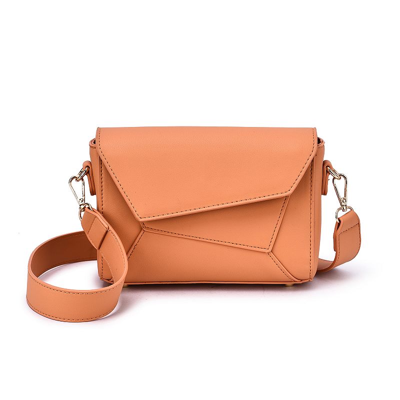 Mellow World Sylvie Geometric Flap Crossbody Bag, Orange