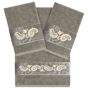 Linum Home Textiles Turkish Cotton Mackenzie 3 pc Embellished Towel Set