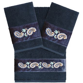 Linum Home Textiles Turkish Cotton Mackenzie 3 pc Embellished Towel Set