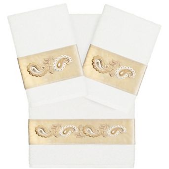 Linum Home Textiles Turkish Cotton Mackenzie 3 pc Embellished Towel Set