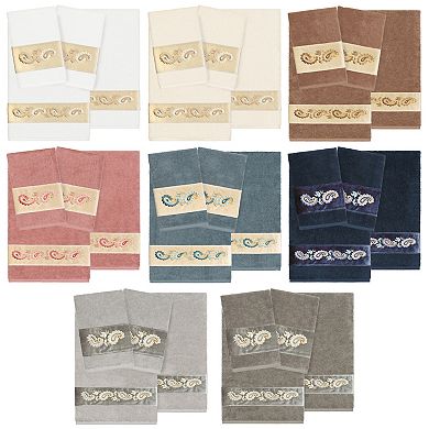 Linum Home Textiles Turkish Cotton Mackenzie 4-piece Embellished Towel Set