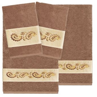 Linum Home Textiles Turkish Cotton Mackenzie 4 pc Embellished Towel Set