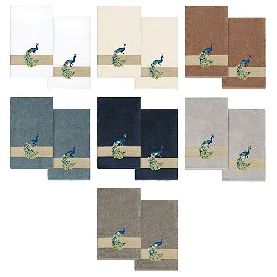 Linum Home Textiles Turkish Cotton Penelope 2-piece Embellished Bath Towel Set