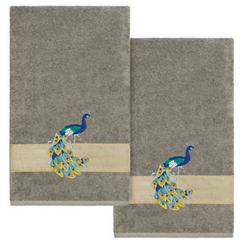Linum Home Textiles Turkish Cotton Penelope 2 pc Embellished Bath Towel Set