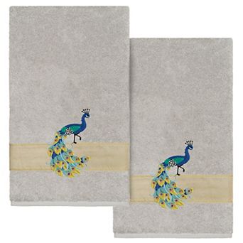 Linum Home Textiles Turkish Cotton Penelope 2 pc Embellished Bath Towel Set