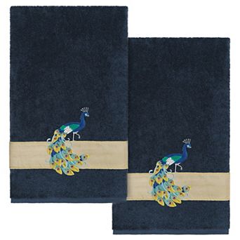 Linum Home Textiles Turkish Cotton Penelope 2 pc Embellished Bath Towel Set