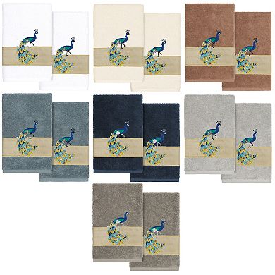 Linum Home Textiles Turkish Cotton Penelope 2-piece Embellished Hand Towel Set