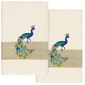 Linum Home Textiles Turkish Cotton Penelope 2 pc Embellished Hand Towel Set