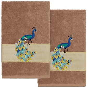 Linum Home Textiles Turkish Cotton Penelope 2 pc Embellished Hand Towel Set