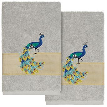 Linum Home Textiles Turkish Cotton Penelope 2 pc Embellished Hand Towel Set