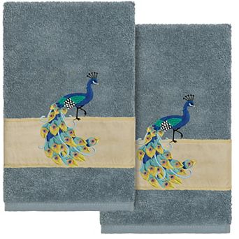 Linum Home Textiles Turkish Cotton Penelope 2 pc Embellished Hand Towel Set