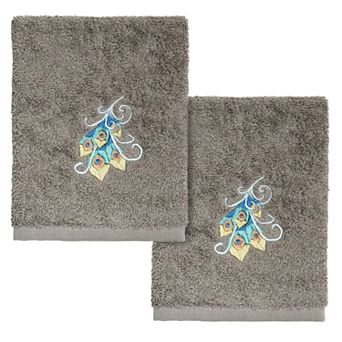 Linum Home Textiles Turkish Cotton Penelope 2 pc Embellished Washcloth Set