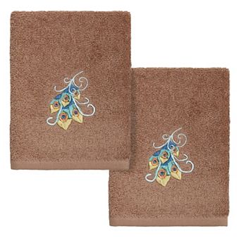 Linum Home Textiles Turkish Cotton Penelope 2 pc Embellished Washcloth Set
