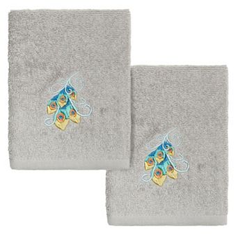 Linum Home Textiles Turkish Cotton Penelope 2 pc Embellished Washcloth Set