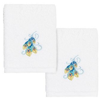 Linum Home Textiles Turkish Cotton Penelope 2 pc Embellished Washcloth Set