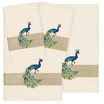 Linum Home Textiles Turkish Cotton Penelope 4 pc Embellished Towel Set