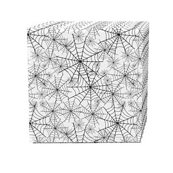 Napkin Set, 100% Polyester, Set of 4, 18x18", Spooky Spider Webs