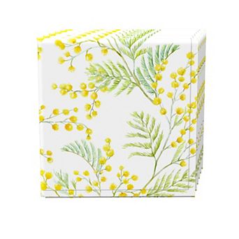 Napkin Set, 100% Polyester, Set of 4, 18x18", Mimosa Flowers