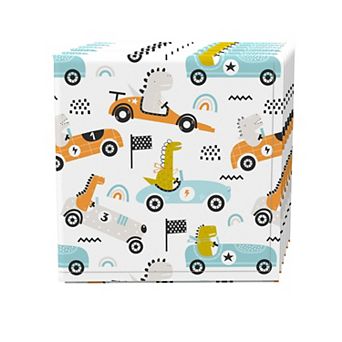Napkin Set, 100% Polyester, Set of 4, 18x18", Dino Racers