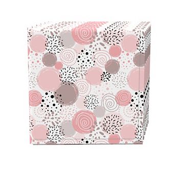 Napkin Set, 100% Polyester, Set of 4, 18x18", Decorated in Pink Dots