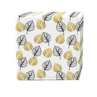 Napkin Set, 100% Polyester, Set of 4, 18x18", Golden Leaves