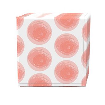 Napkin Set, 100% Polyester, Set of 4, 18x18", Watercolor Dots