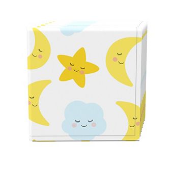 Napkin Set, 100% Polyester, Set of 4, 18x18", Sleepy Time Clouds, Stars & Moons