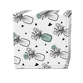 Napkin Set, 100% Polyester, Set of 4, 18x18", Bouquets in Jars