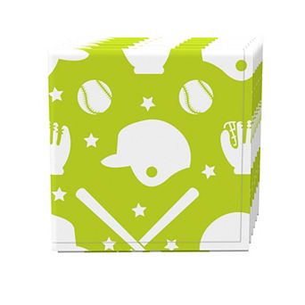Napkin Set, 100% Polyester, Set of 4, 18x18", Baseball Equipment