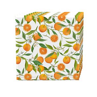 Napkin Set, 100% Polyester, Set of 4, 18x18", Orange Tree