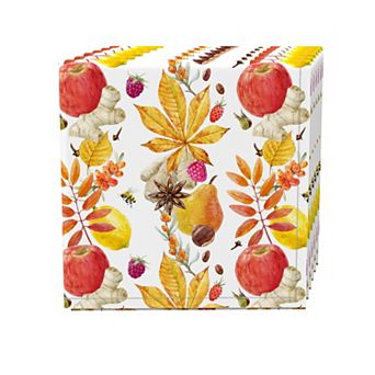 Napkin Set, 100% Polyester, Set of 4, 18x18", Fall Time Fruits & Leaves