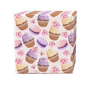 Napkin Set, 100% Polyester, Set of 4, 18x18", Violet Sweets