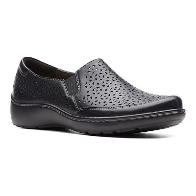 Clarks Cora Sky Women s Leather Slip On Shoes
