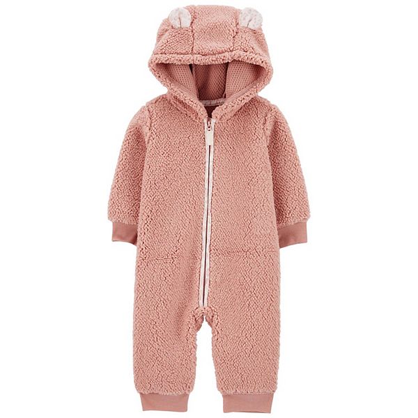 Baby Girl Carter's Zip-Up Sherpa Jumpsuit